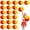 Red+Yellow, variant on 20 Pcs Cheerleading Pom Poms,with Handle Style Cheerleading Handheld Squad Pompoms for Sports Team Cheer Spirit