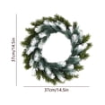 thumbnail image 3 of Qwtwty Christmas Wreath, Farmhouse Artificial Winter Garlands Hanging Ornament for Wall Window Porch Home Indoor Outdoor Christmas Decoration, 3 of 8