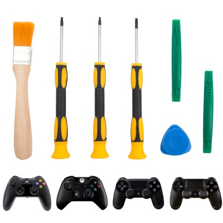 Xbox360 To Ps4 Controller Adapter 7-in-1 T6 T8H T10H Screwdriver Repair Prying Tool for Microsoft Xbox One/360 and Sony PS3 PS4 Controller ()