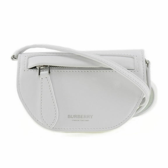 Pre-Owned BURBERRY Burberry Olympia Mini Shoulder Bag Leather White Women's (Good)
