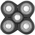 thumbnail image 3 of QUETO Tête de Rasoir, Lames de Rechange Étanches à 5 Lames Têtes de Rasage Universelles pour Rasoir Électrique Rotatif (Noir), 3 of 5