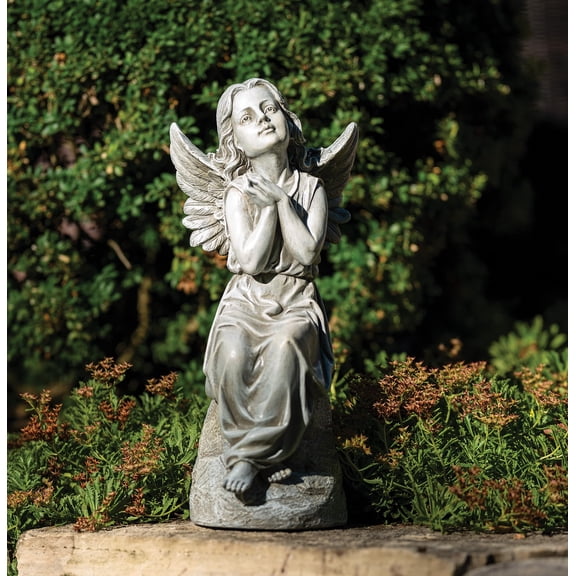 Joseph's Studio by Roman, Garden Statuary Collection, 16" H Sitting Angel Garden, Home D√©cor, Devout Gift, Prayerful Inspiration (6x7x15)