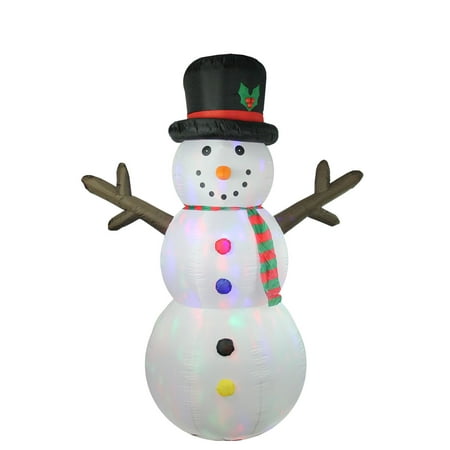 8' Inflatable Lighted Twinkle Snowman Christmas Yard Art 