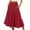 Red, variant on EDFBUYKRS Female Skirts White Tutu Skirt for Women Plus Size Women S Summer Boho Elastic Waist Pleated A Line Flowy Swing Tiered Long Beach Skirt Dress with Pockets