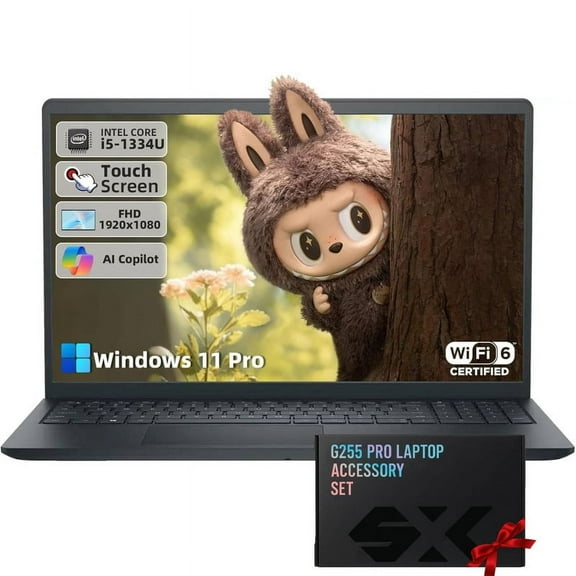 Dell Inspiron 15 Touchscreen Laptop – Intel i5-1334U (Up to 4.6GHz, 10-Core), 15.6" FHD Display, 16GB RAM, 512GB SSD, Windows 11 Pro, WiFi6, w/Accessories