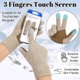 thumbnail image 3 of KOITHOT Winter Women Touchscreen Leather-Palm Gloves, Elegant Warm Touchscreen Gloves for Women Gift Set, 3 of 6