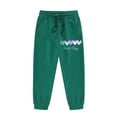 thumbnail image 6 of Hessimy Toddler Boys Girls Spring Summer Cartoon Print 2Pcs Long Sleeve Sweatshirt Sweatpants Casual Sweatsuit, Sweatpants Comfort(Dark Green,4-5 Years), 6 of 6