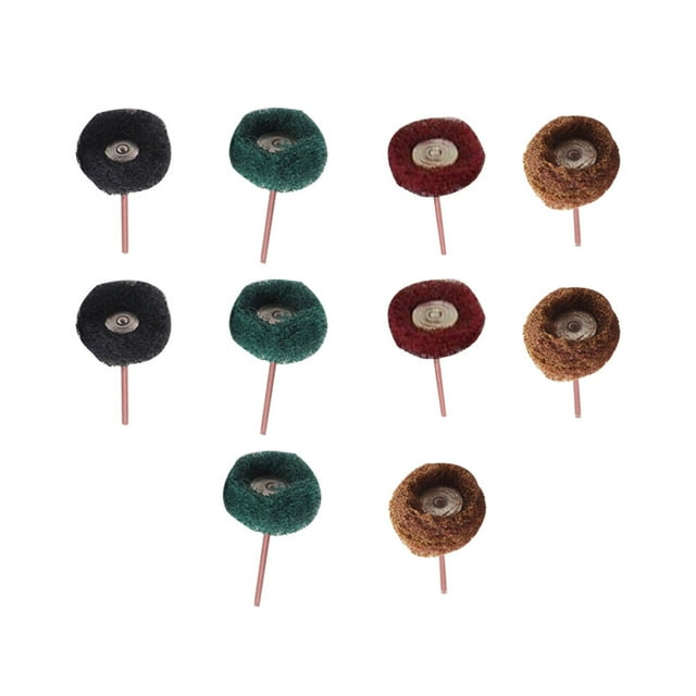 MasteelfCA 40Pcs 3mm Abrasive Nylon Scouring Pad Wheel Buffing Polishing Wheel Set For Rotary Tool
