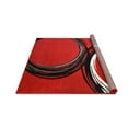 thumbnail image 4 of HR Circle Pattern Area Rug 5x7 Geometric Contemporary Modern red Black & Grey Carpet Comfy shed Free Stain Resistant, 4 of 7