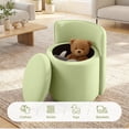 thumbnail image 6 of COOLHUT Vanity Chair, Upholstered Vanity Stool with Storage, Velvet Swivel Accent Chair, No Assembly Small Accent Stool, Makeup Chair for Bedroom, Living Room and Dressing Area, Green, 6 of 13