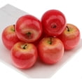 thumbnail image 2 of Faux Red Apples Artificial Apple Model Fake Simulation Lifelike 6 PCS Fruits Set for Home Kitchen Wedding Party Decoration Photography Props, 2 of 3