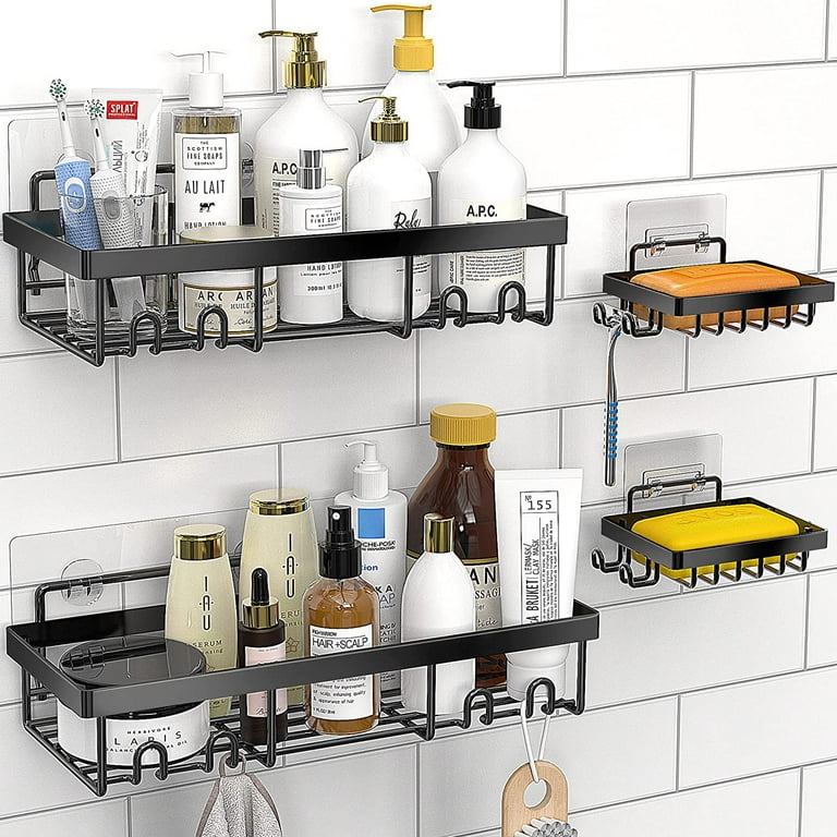 AYMZ 4-Pack Shower Caddy With Soap Holder,Shower Organizer Rack