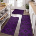 thumbnail image 2 of Purple Black Ornament Eye Pattern Kitchen Rugs Sets Of 3,Kitchen Runner Rugs Non Skid Washable,Decorative Kitchen Floor Mats for Kitchen,Sink,Laundry,17"x30"+ 17"x47" + 17"x59", 2 of 6