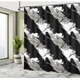 thumbnail image 4 of Ambesonne Grunge Shower Curtain, Murky Brushstroke Effects, 69"Wx84"L, Black Grey and White, 4 of 4