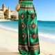thumbnail image 5 of TaTaai Women Satin Stretchy Printed One Piece Jumpsuit Elastic Waistband With Functional Side Pockets Soft Comfortable Elegant Fashion Outfit For Spring Summer Wear Gift, 5 of 5