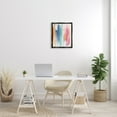 thumbnail image 4 of Stupell Industries Faded Rainbow Tones Layered Shape Abstraction Jet Black Framed Floating Canvas Wall Art, 16x20, by Jackie Hanson, 4 of 5