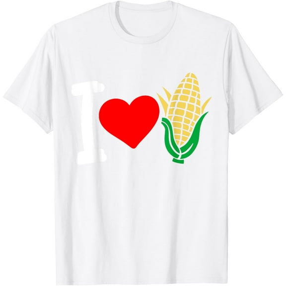 Corn I Love Corn T-ShirtMen's and women's pure cotton short-sleeved shirts