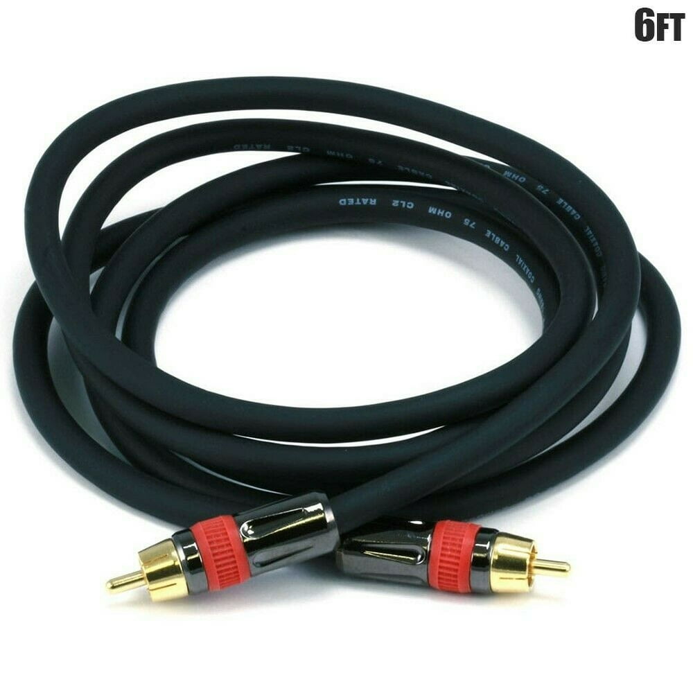 6FT Premium RCA Male to Male SPDIF Digital Coax Audio Video Cable Cord