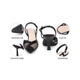thumbnail image 4 of BLISSFUL STEP Mesh Stiletto Heels Sandals Pointed Toe Pumps for Women Black (Size 5.5), 4 of 7