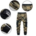 thumbnail image 2 of LYMAYTER Kids Boys Camouflage Cargo Pants Elastic Waist Leg Pockets Casual Outdoor Trousers 6-15Y, 2 of 8