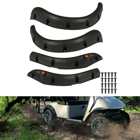 LABLT 4-Pack Golf Cart Fender Flares Front and Rear W/Mounting Hardware for EZGO TXT Gas & Electric Carts 1998-2013