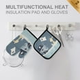 thumbnail image 4 of Yayeee Oven Mitts and Pot Holder Set of 2 Heat Resistant Kitchen Gloves Baking Hot Pad, Cute Animals, 4 of 5
