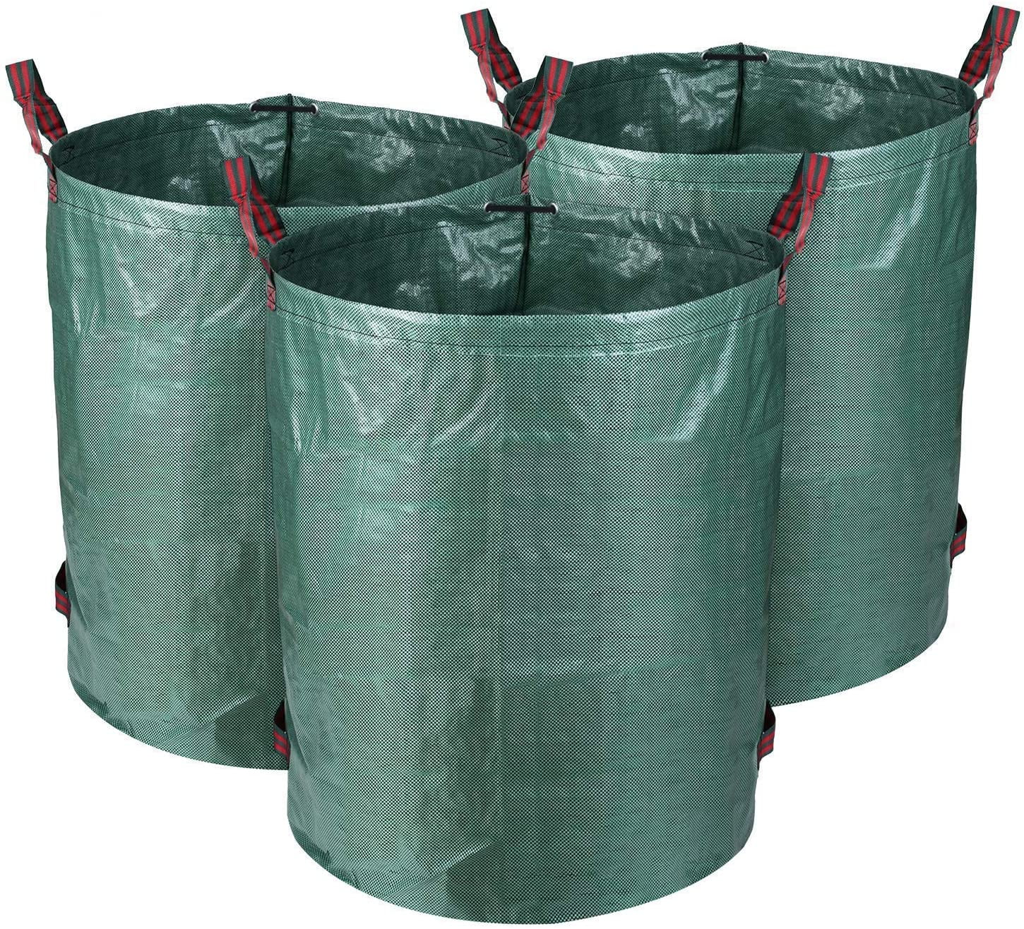 3 x 300L Garden Bag Solid PE Garden Waste Bag Freestanding and