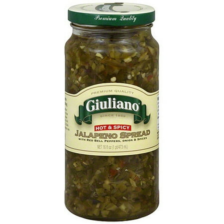 Giuliano Hot Spicy Jalapeno Spread With Red Bell Peppers, 16 oz Pack of 6 Walmart.com Giuliano Hot Spicy Jalapeno Spread With Red Bell Peppers, 16 oz Pack of 6 Walmart.com