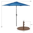 thumbnail image 2 of Gymax Parasol de Table de Patio 9 Pieds avec Base de Parasol Robuste Bleu, 2 of 10