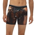 thumbnail image 2 of Picia Steampunk Cowboy Cat Pattern Men's Athletic Long Leg Briefs , Performance Stretch Underwear，Moisture-Wicking, 2 of 7