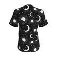 thumbnail image 3 of Uemuo Crescent and Stars Printed Women's Classic V-Neck T-Shirt - Soft, Breathable, Moisture-Wicking, Perfect for Casual, Office, Travel, and Everyday Wear-Medium, 3 of 5