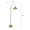 thumbnail image 5 of Grandview Gallery 64" Transitional Plated Gold Floor Lamp ft. Modern Dome Shade, Unique White Glass Bulb Cover, and Traditional Turned Details, 5 of 5