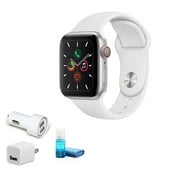 Apple Watch Series 5 40mm (GPS + Cellulaire, Bande Blanche) -Kit avec Adaptateur USB (Nouvelle Boîte Ouverte)