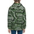 thumbnail image 6 of Kdxio Green Snakeskin Pattern Kids Boys Girls Zip Up Hoodie 3D Printed Hooded Sweatshirt Hoody Coat with Pocket 7-12 Y-Small, 6 of 6