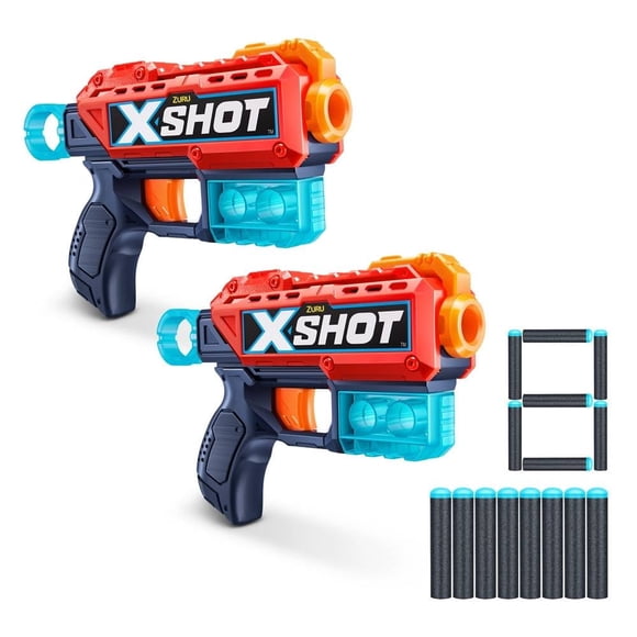 Lanzador X-SHOT Kickback Set 2 Pistolas con 8 Dardos Zuru 36202