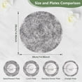 thumbnail image 2 of VCVCOO Set of 4 Placemat Round Braided Placemats 15 inch Table Mats for Dining Table Gray Woven Heat Resistant Place Mats, 2 of 12
