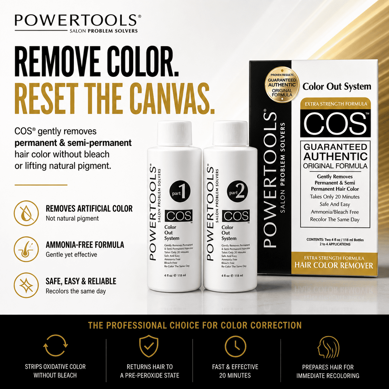 COS, The Original Color Out System | Guaranteed Authentic Original Formula l Safely Remove Semi & Permanent Hair Color | Ammonia Free