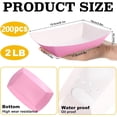 thumbnail image 2 of Paper Food Trays,200 Pcs 2 Lb Disposable Food Boats,Pink Nacho Trays,Pink Hot Dog Trays Serving Boats for Party Picnic Carnival Supplies Holds Nachos Fries Cheese Sauce(2 Lb,Pink), 2 of 7