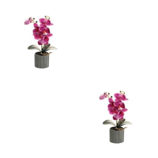Orquídea artificial bonsái en maceta Toystoory Phalaenopsis Color brillante Púrpura
