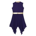 thumbnail image 4 of TiaoBug Robe de Danse Métallique pour Filles Enfants, Tunique d'Église, Robe de Culte, Tenue de Danse Violette 12, 4 of 6