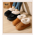 thumbnail image 3 of Women's suede memory foam lined cotton shoes, windproof high - heeled lined snow boots, ideal gifts for festivals, girlfriend style, cute and stylish snow boots., 3 of 8
