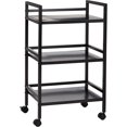 thumbnail image 1 of Basics Carrito rodante de metal de 3 niveles, color negro, 1 of 12