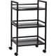 thumbnail image 1 of Basics Carrito rodante de metal de 3 niveles, color negro, 1 of 12