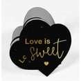 thumbnail image 3 of Inkdotpot 100 Pack Real Gold Foil Paper Tag Love Is Sweet Wedding Favor Hang Tag, 3 of 6