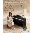 thumbnail image 3 of Donner DDP-100 88-Key Weighted Action Digital Piano for Beginner Bundle with Piano Keyboard Stand, Power Adapter, Triple Pedals, MP3 Function, USB-MIDI, 2 Headphone Jacks Black, Melodics Lessons, 3 of 7