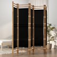thumbnail image 1 of vidaXL Folding 5-Panel Room Divider 200 cm Bamboo and Canvas, 1 of 5