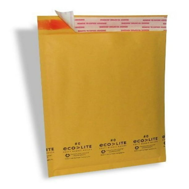 Polyair Ecolite 0 ELSS0 Golden Kraft Self Seal Bubble Mailer, 6 1/2
