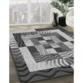 thumbnail image 3 of Ahgly Company Machine Washable Indoor Square Transitional Silver Gray Area Rugs, 3' Square, 3 of 7