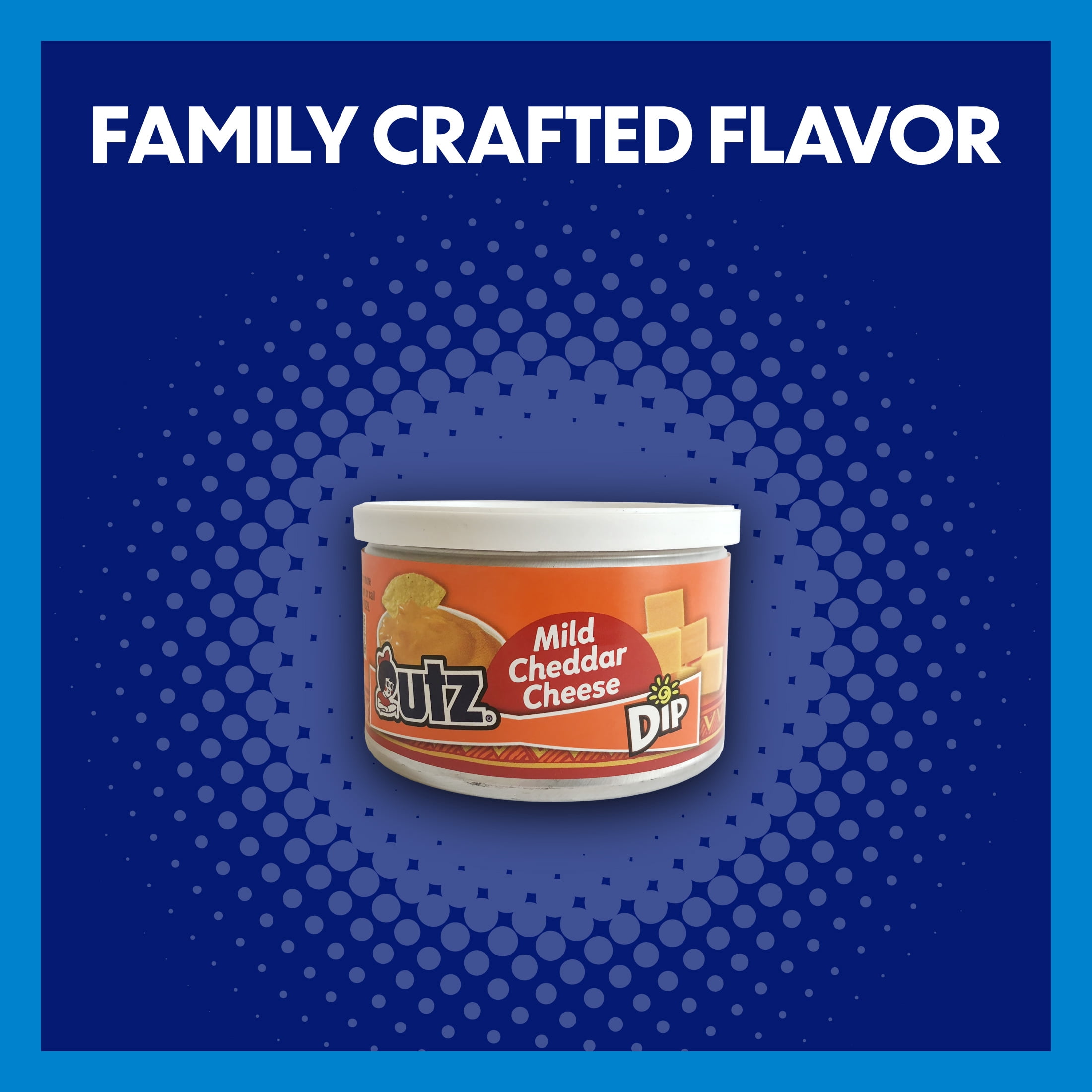 (3 pack) Utz Mild Cheddar Cheese Dip, 9 oz Canister
