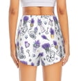 thumbnail image 3 of Picia Lavender Bicycle Pattern Women's 2 in 1 Athletic Running Shorts High Waisted Workout Casual Gym Sweat Shorts with Comfy Liner Zipper Pockets-Small, 3 of 9